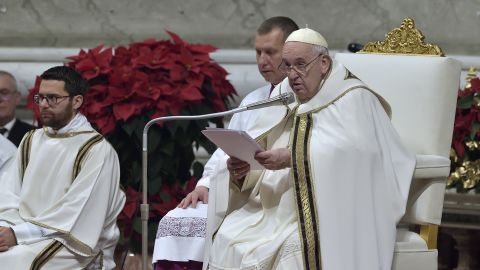 Pope condemns human ‘hunger for wealth and power’ at Christmas Eve Mass