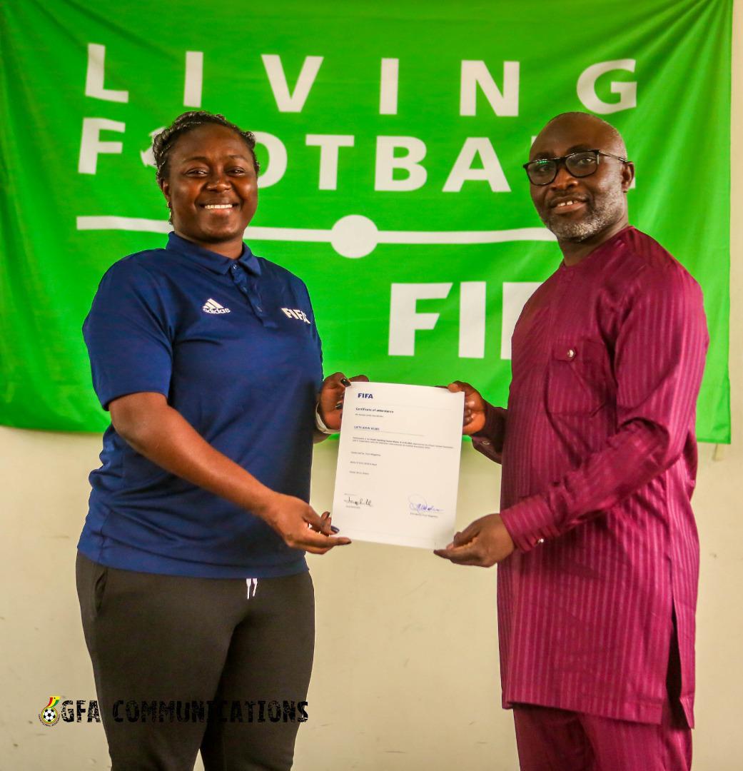 Ex-Black Queens Striker, Gifty Ayew Secures FIFA Youth Coaching Certificate