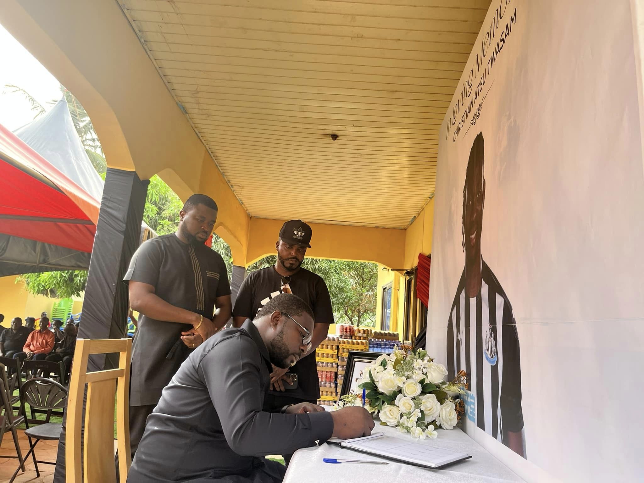 Photos: Management Of Kumasi Asante Kotoko Mourns With The Family of Late Christian Atsu