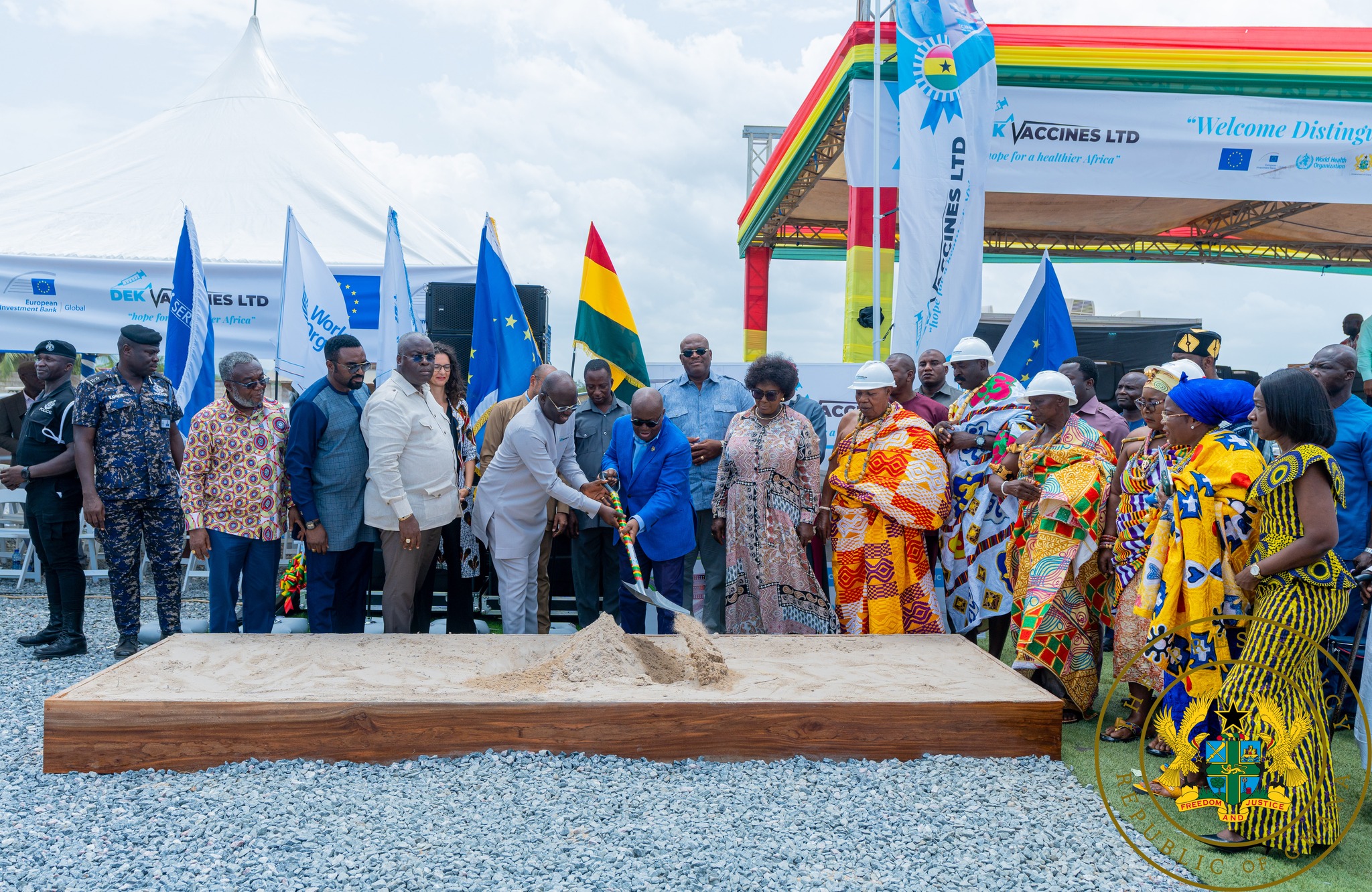 President Akufo-Addo Cuts Sod For The Construction of Vaccine Manufacturing Plant In Ga West