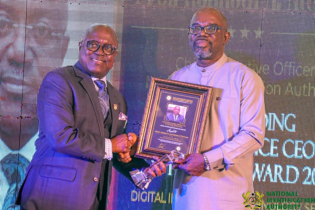 Professor Kenneth Agyemang Attafuah Honoured as Outstanding Public Service CEO of the Year in Digital Information Technology