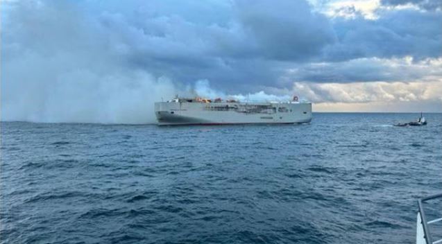 Ship Carrying 3,000 Cars Ablaze Off Dutch Coast, Crew Member Dead