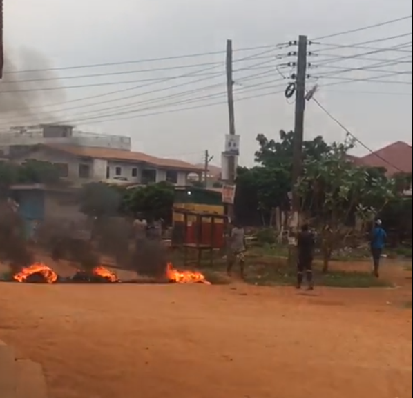 Protestors block Kpone barrier-Michel Camp gate road over deplorable condition