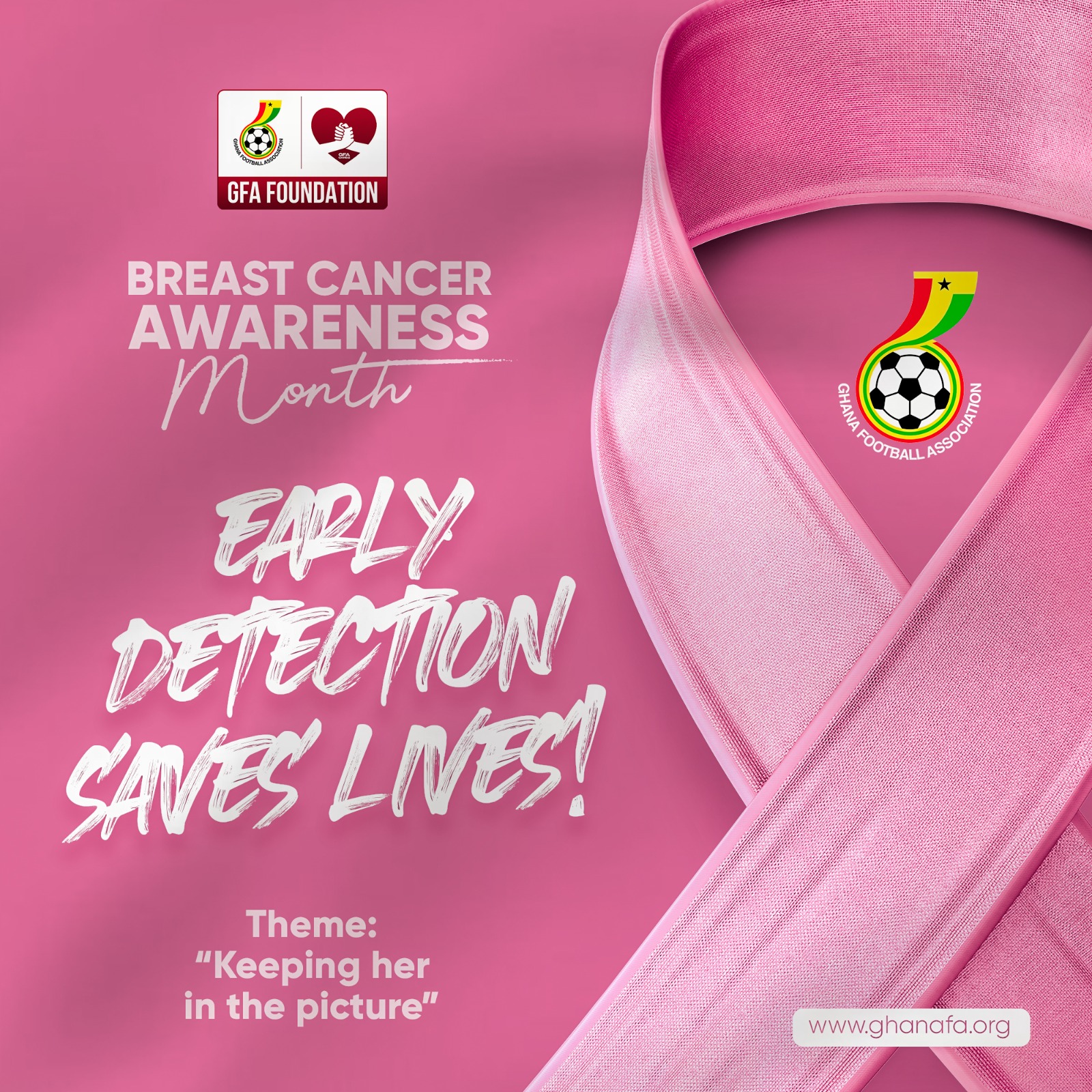 GFA Foundation and Women’s football entreat all to test for breast cancer