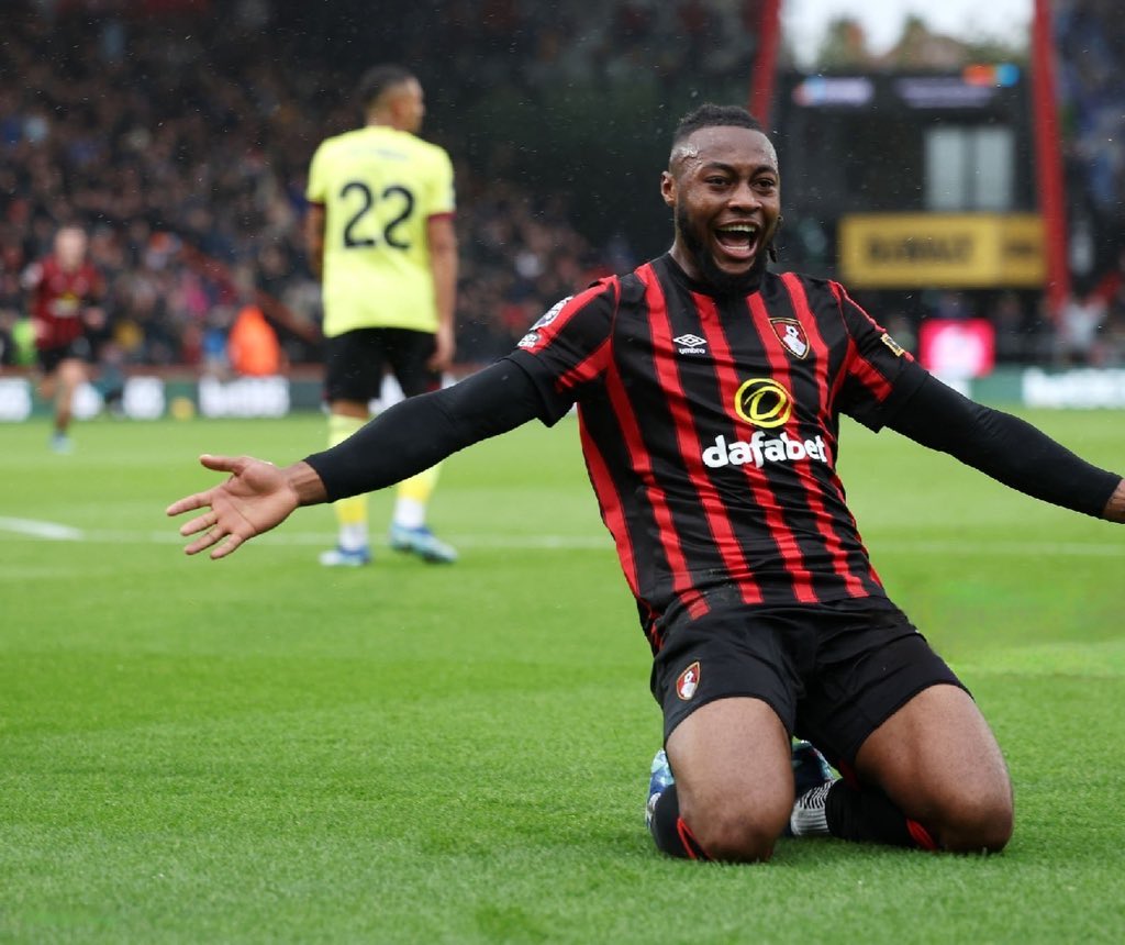 Ghana forward Antoine Semenyo scores as Bournemouth claim first Premier League win of the season