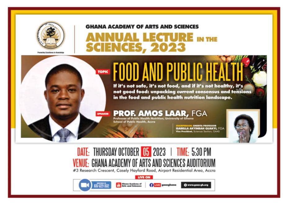 Food and Public Health: UG Professor, GAAS fellow shows how food safety and health go hand in hand