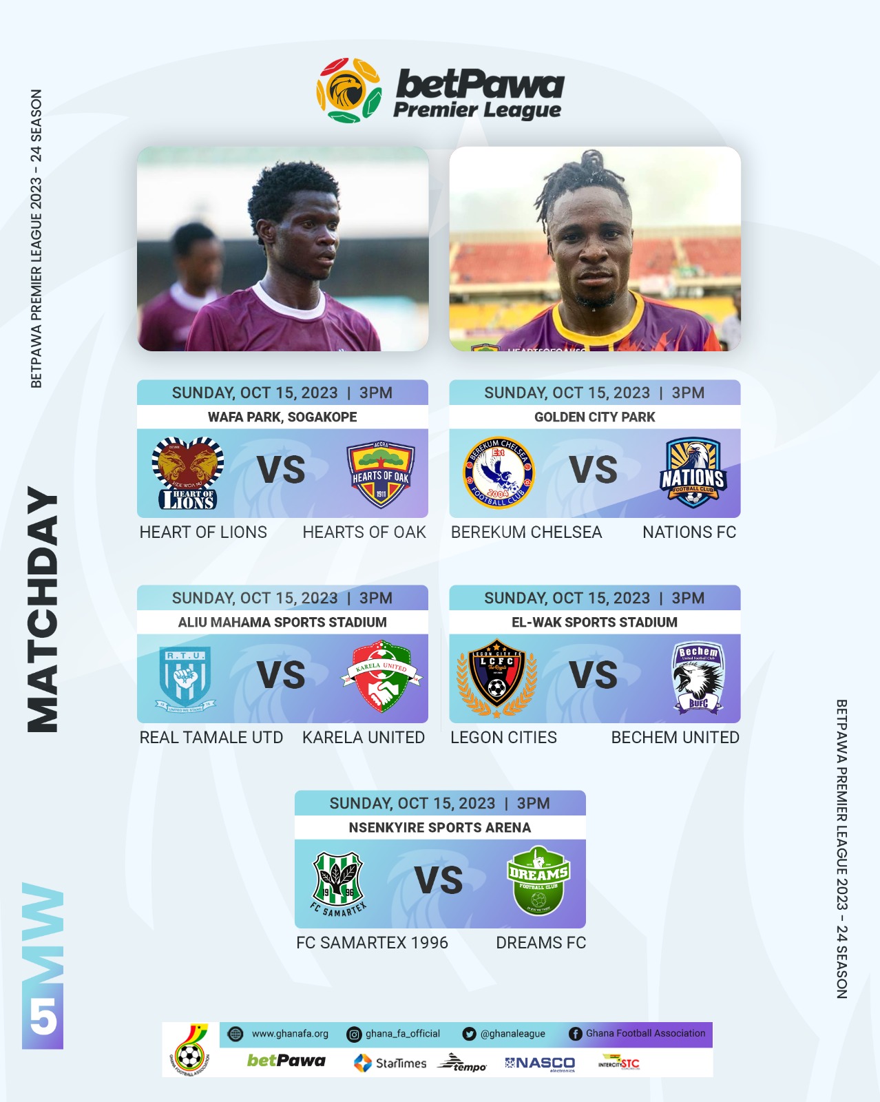 2023/24 GPL: Heart of Lions face off with Hearts of Oak at Sogakope on Sunday