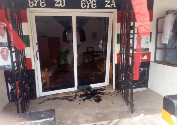 Angry NDC supporters vandalise party head office