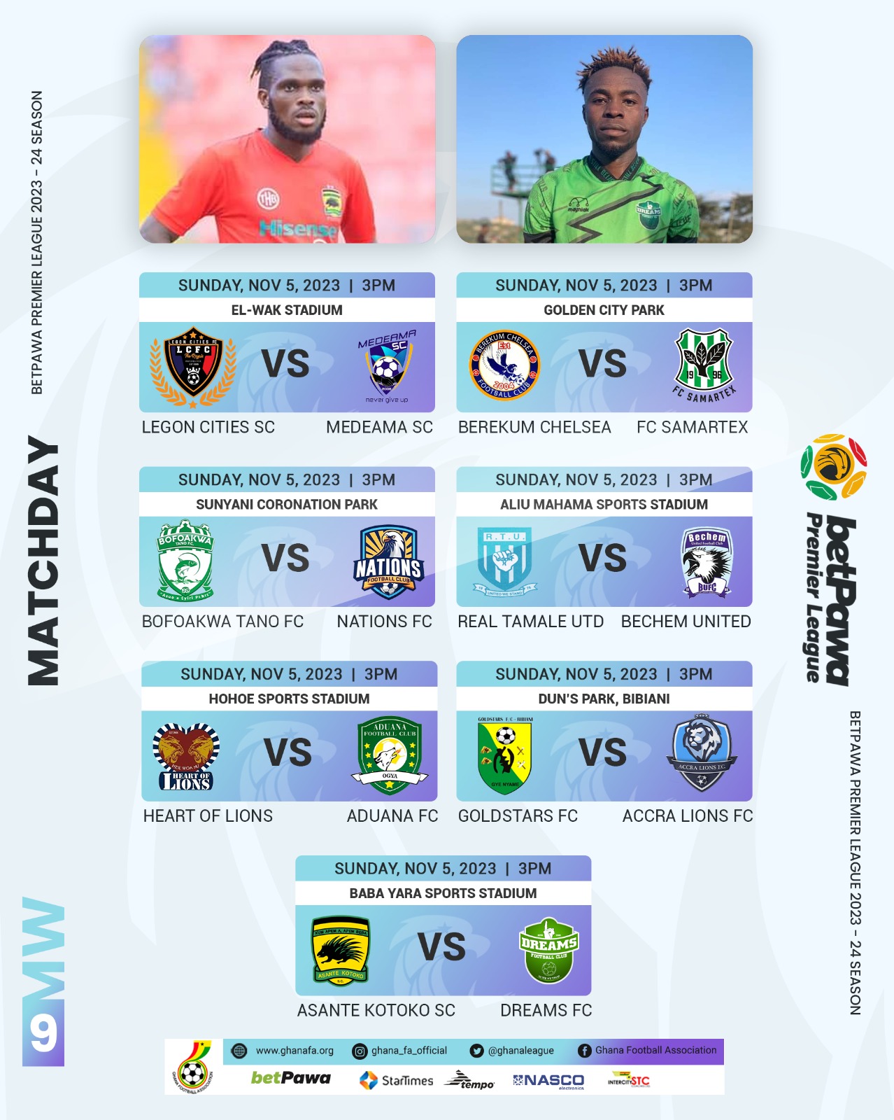 2023/24 GPL: Asante Kotoko clash with Dreams FC, Heart of Lions host Aduana Stars on Sunday