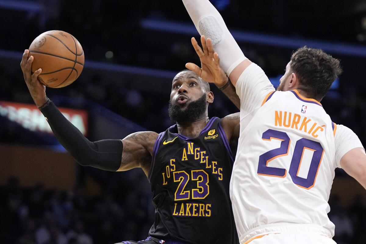NBA In-Season Tournament: LeBron James stars as Los Angeles Lakers beat Phoenix Suns to reach semi-finals