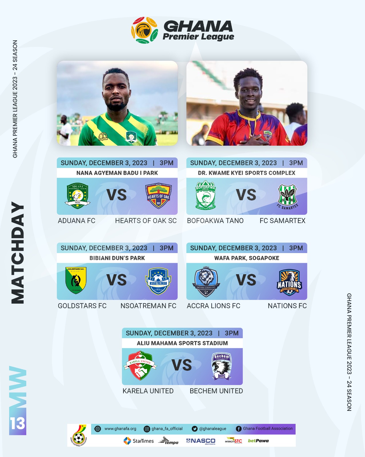 2023/24 GPL: Leaders Aduana Stars square off with Hearts of Oak at Dormaa