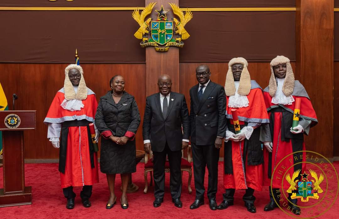 President Akufo-Addo Swears in three Supreme Court Judges