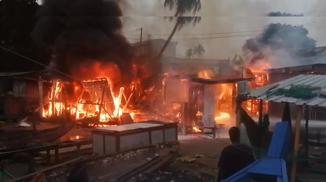 Fire destroys 50 shops at Dome market