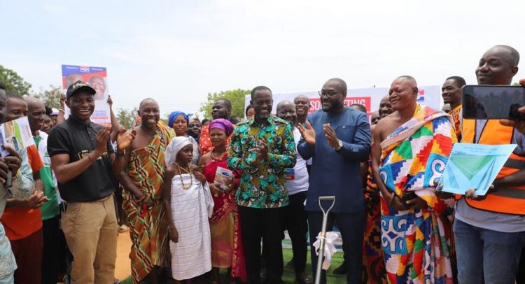 GNPC CEO, O-A Danquah and Eugene Arhin break ground for Astroturf facility in Awutu Senya West