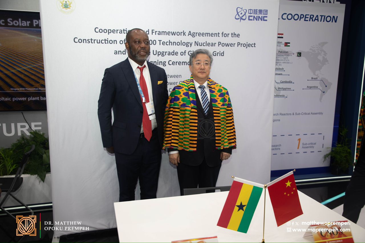 Ghana signs Agreement with CNNC for the construction of HPR 1000 Technology Nuclear Power Project and the upgrade of Ghana’s grid.