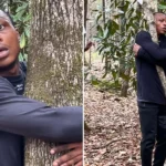 Ghanaian activist hugs over 1,100 trees in an hour to set record