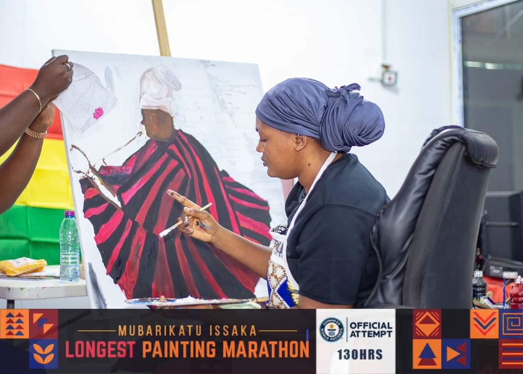 Artist Barry ends bid to set new record for longest painting marathon