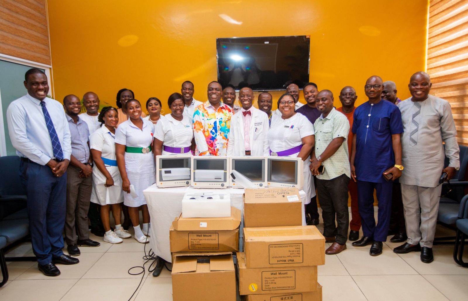 Bishop Tackie-Yarboi donates medical equipment to the Korle-Bu Neurosurgery Unit