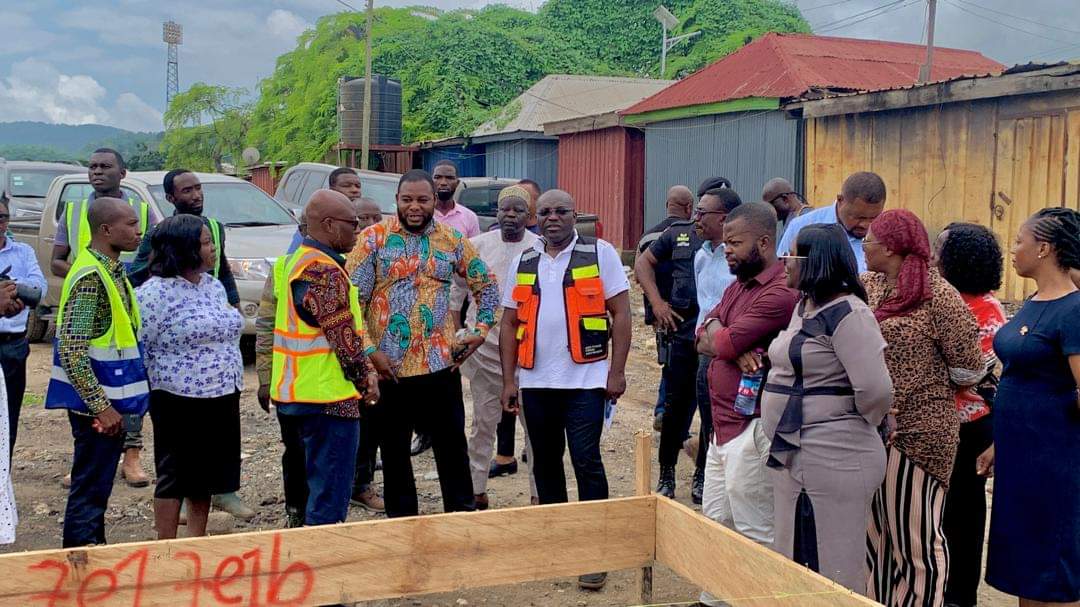 Local Government Minister inspects progress of work on Obuasi Urban Park