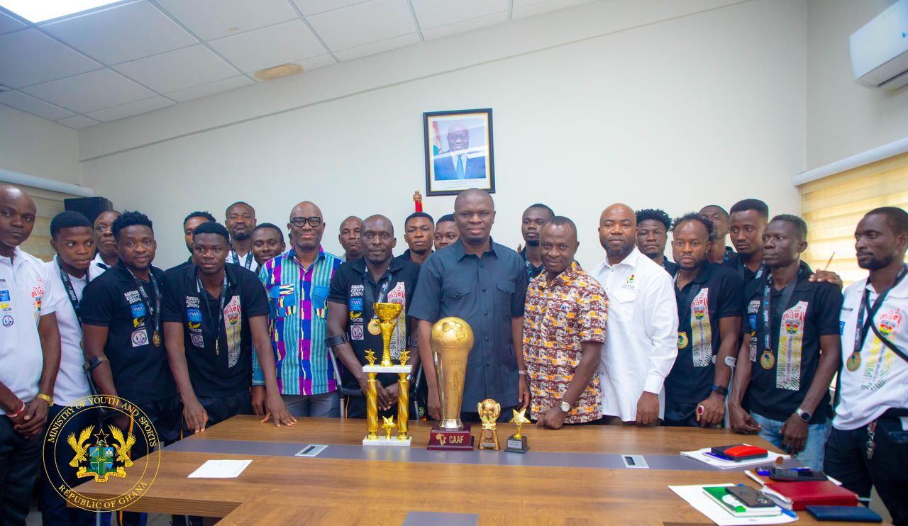 Black Challenge Presents AAFCON Trophy to Sports Minister