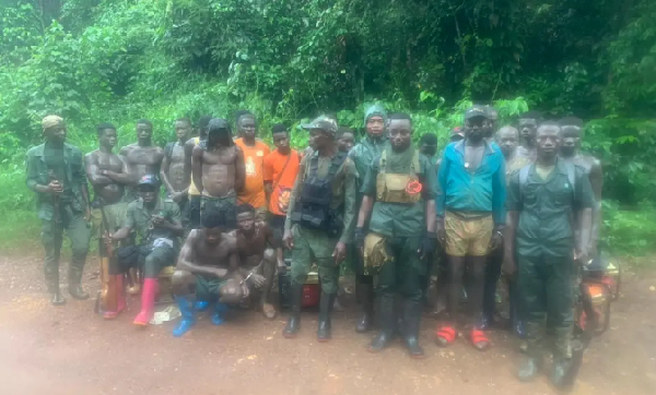 Forestry Commission arrests 30 illegal miners, excavators shut down in forest reserves